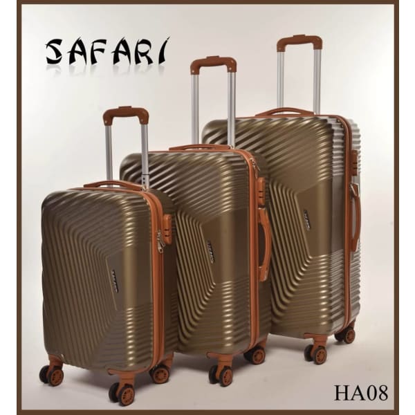 Ensemble de 3 Valises SAFARI - Marron & Beige (HA08) Ensemble de 3 Valises SAFARI - Marron & Beige (HA08)